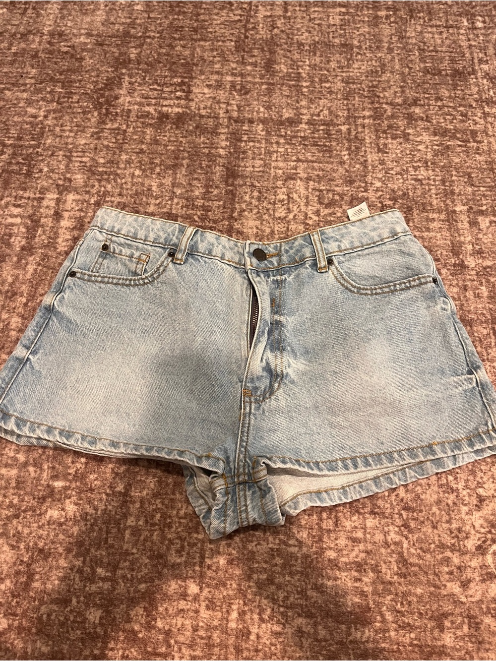Nasty Gal Light Blue High-Rise Denim Shorts